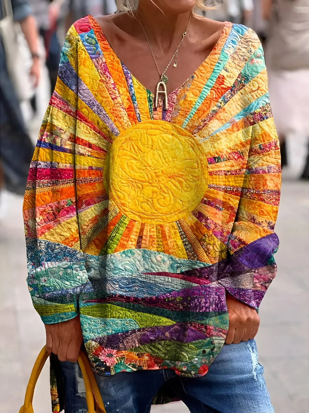 Jacqueline™ | Radiant Horizon Boho Shirt