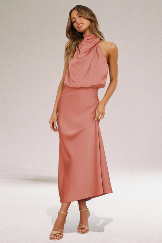 Sienna™ | Glamorous Halter Dress