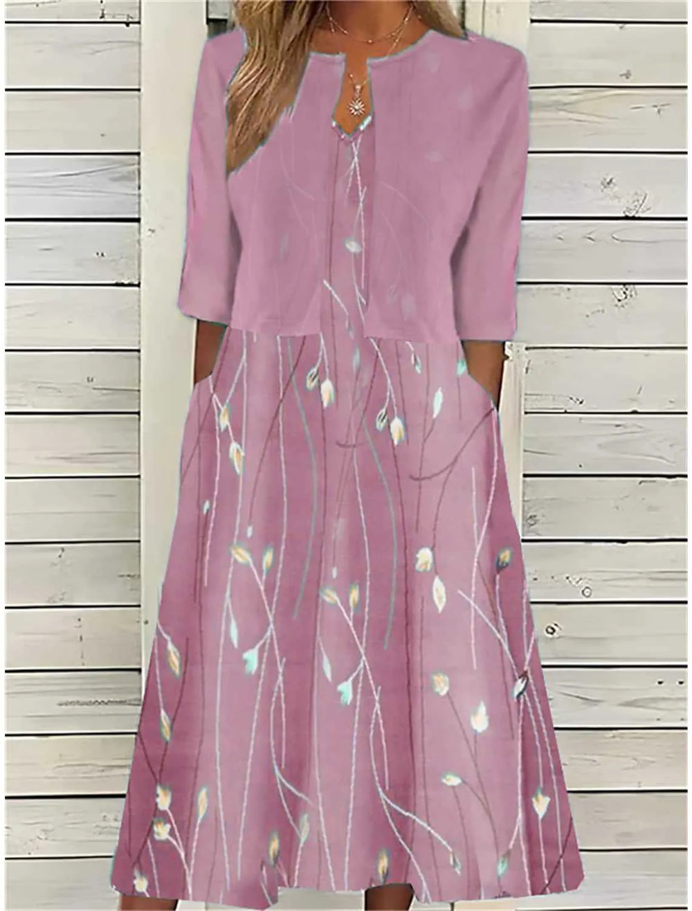 Lilian - Floral Two Piece Midi Dress