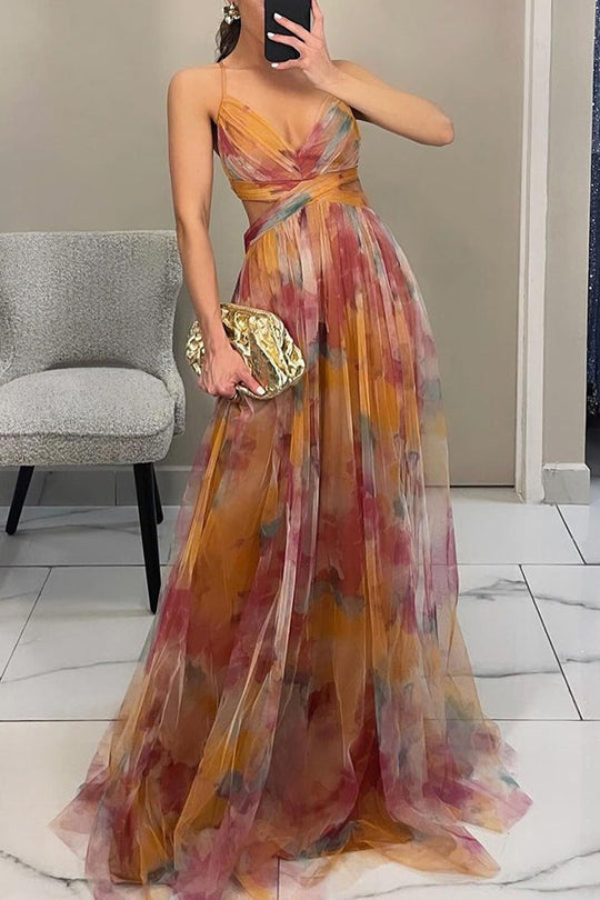 Vaëlia™ | Magnifique maxi-robe à imprimé floral