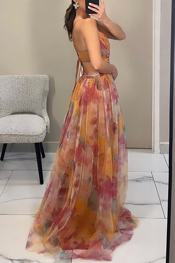 Vaëlia™ | Magnifique maxi-robe à imprimé floral
