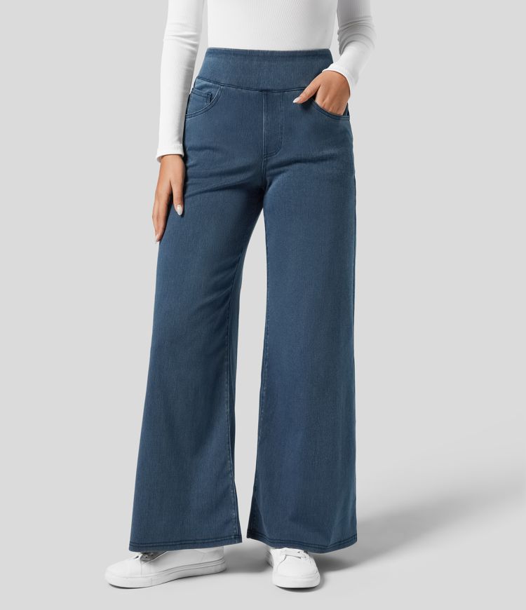 Eva | Comfy Elastic High-Waisted Trousers