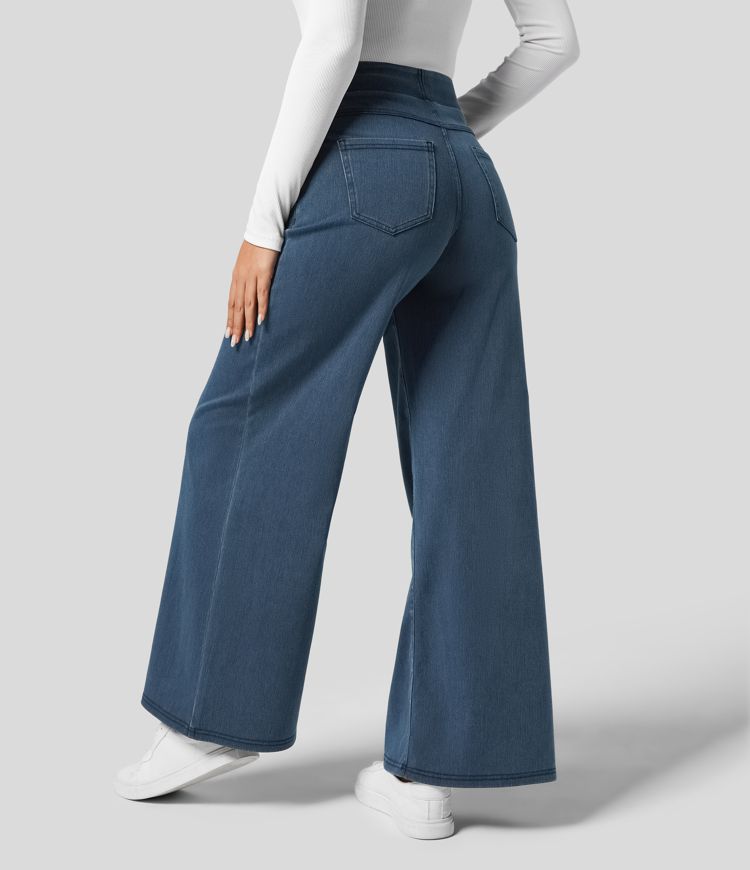 Eva | Comfy Elastic High-Waisted Trousers