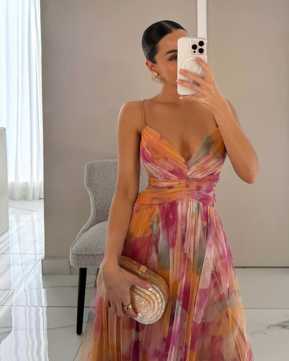Vaëlia™ | Magnifique maxi-robe à imprimé floral