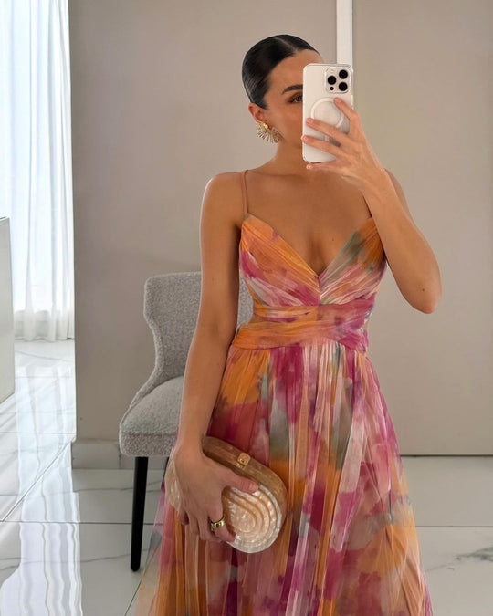 Vaëlia™ | Magnifique maxi-robe à imprimé floral