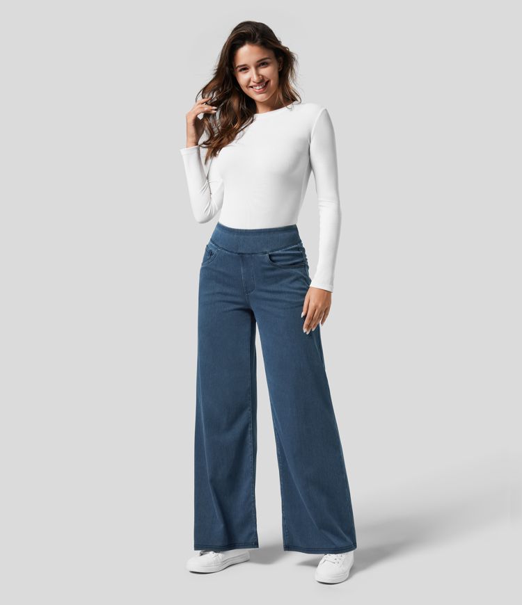 Eva | Comfy Elastic High-Waisted Trousers