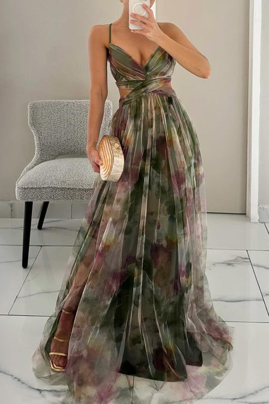 Vaëlia™ | Magnifique maxi-robe à imprimé floral