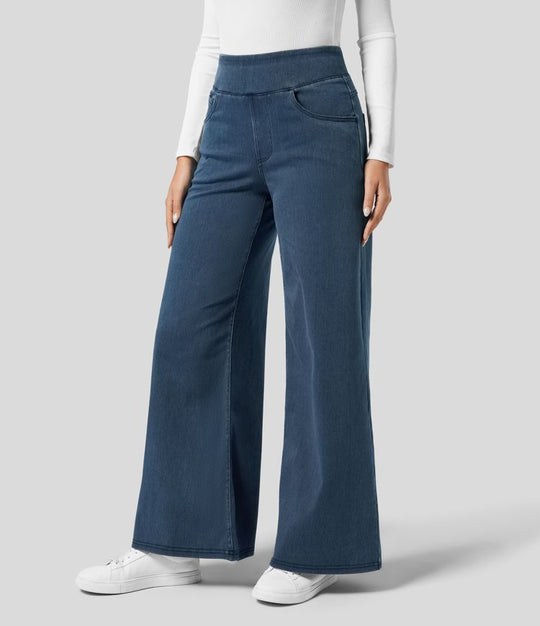 Eva | Comfy Elastic High-Waisted Trousers