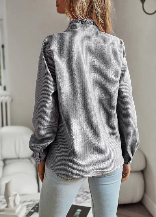 Amy - Ruffle Long Sleeve Shirt