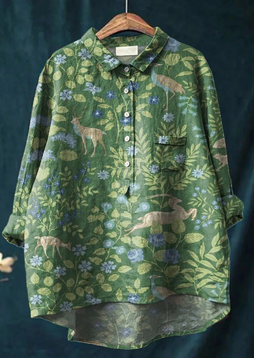 Edith™ | Classic Floral Long Blouse