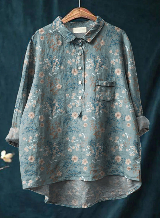 Edith™ | Classic Floral Long Blouse