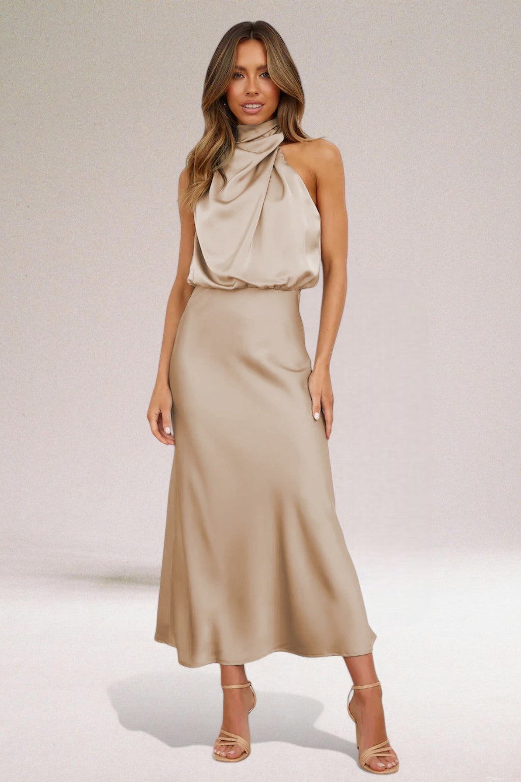 Sienna™ | Glamorous Halter Dress