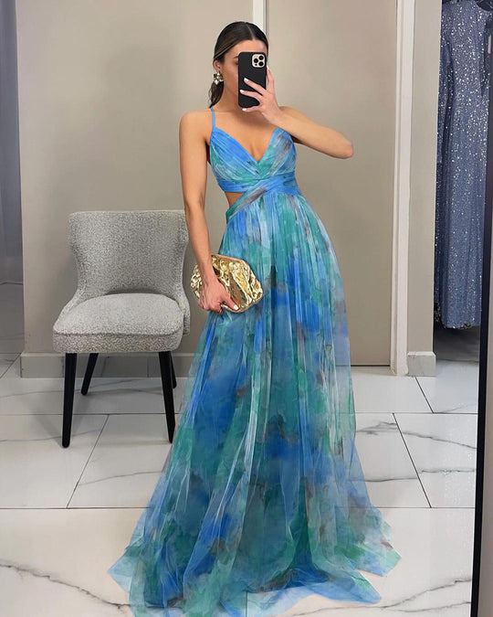 Vaëlia™ | Magnifique maxi-robe à imprimé floral