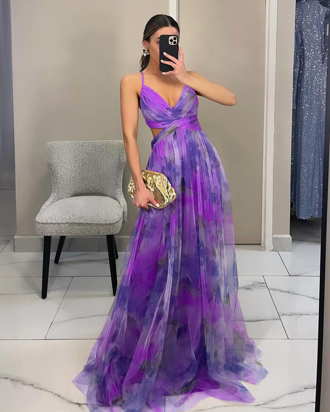 Vaëlia™ | Magnifique maxi-robe à imprimé floral