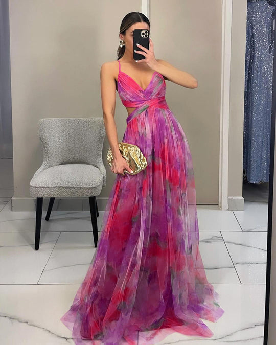 Vaëlia™ | Magnifique maxi-robe à imprimé floral