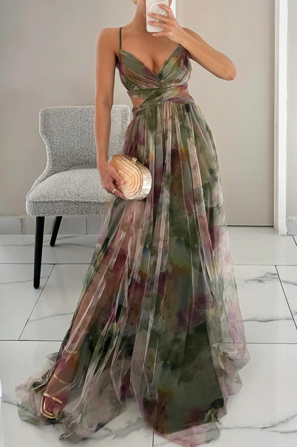 Vaëlia™ | Magnifique maxi-robe à imprimé floral