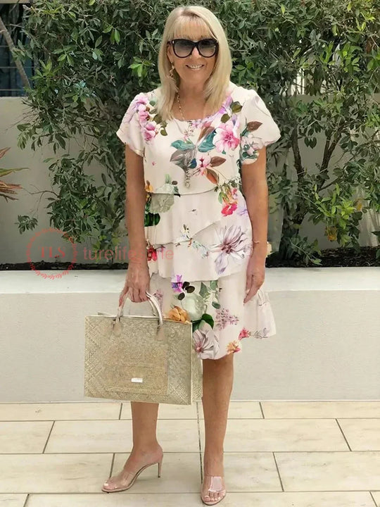 Edith - Ruffled Floral Dress