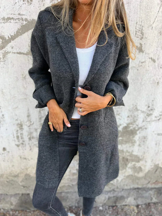 Emma -  Casual Coat with Buttons