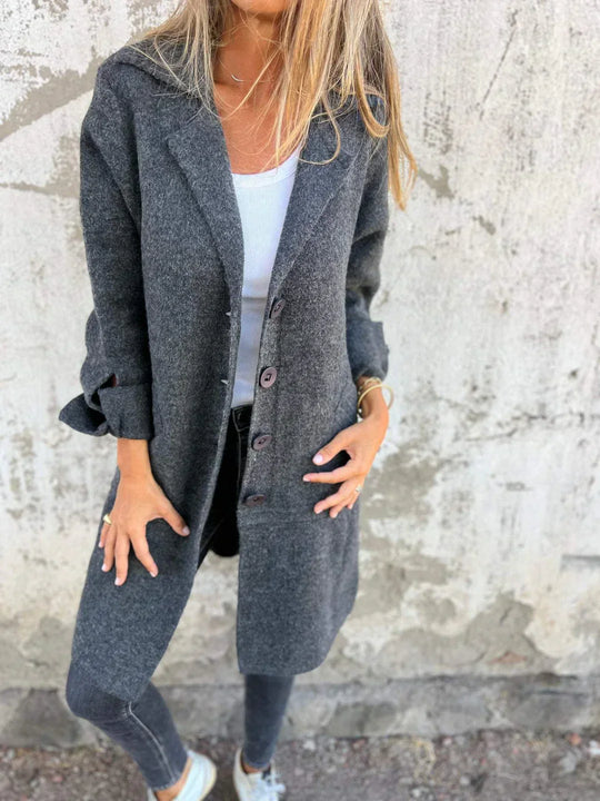 Emma -  Casual Coat with Buttons