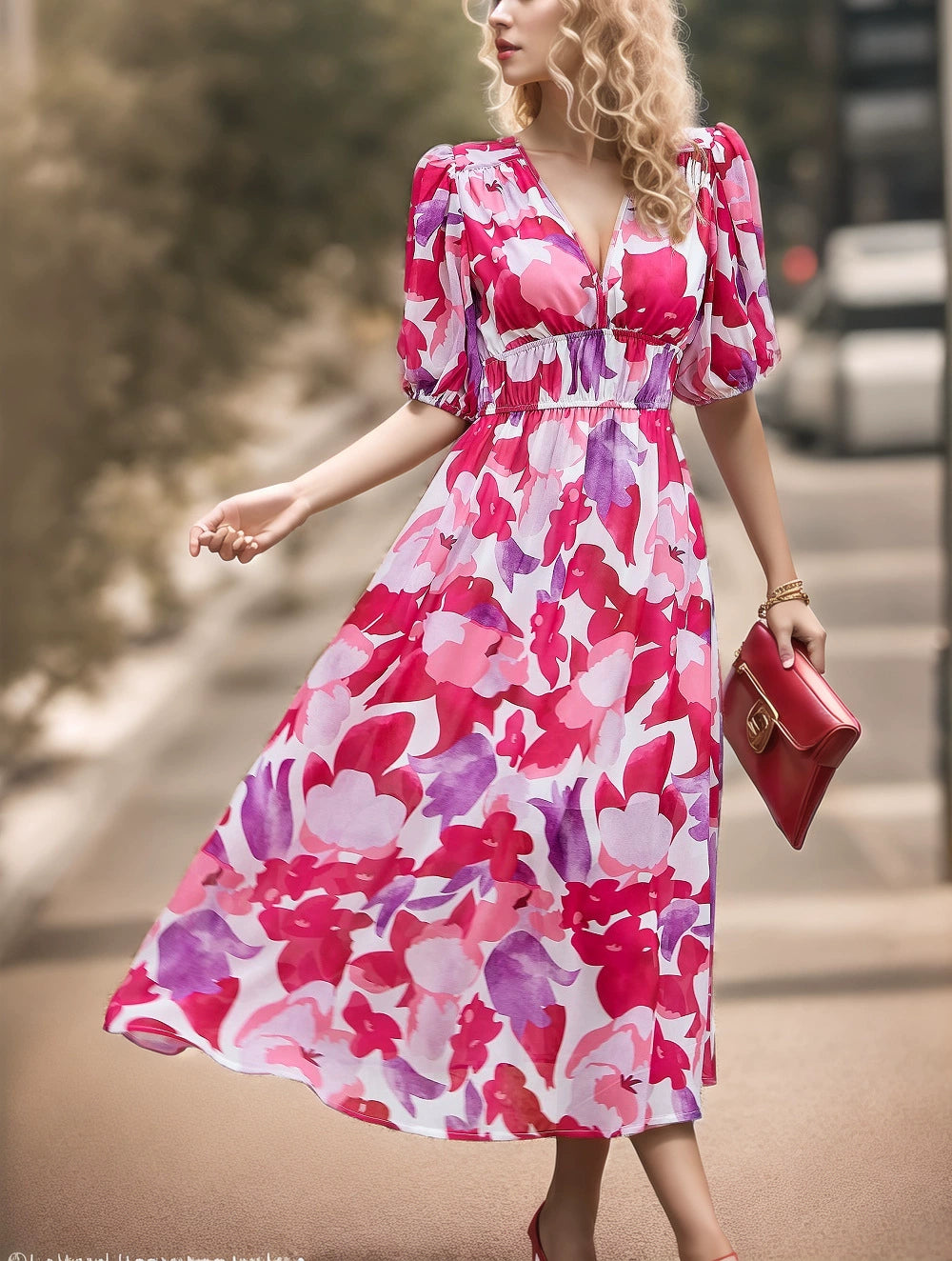 Claire | Charming V-Neck Dress
