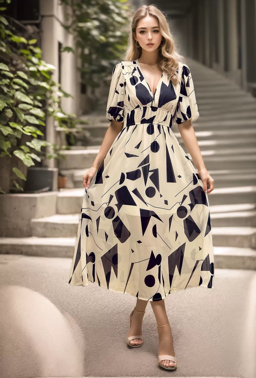 Claire | Charming V-Neck Dress