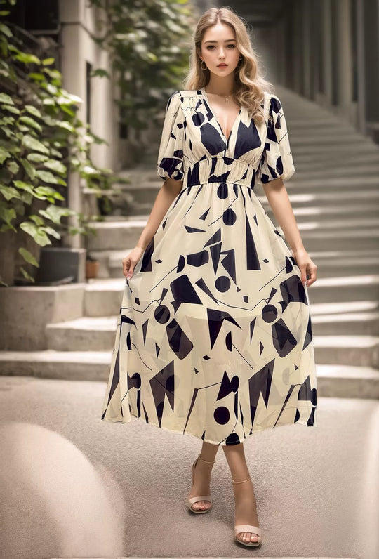 Claire | Charming V-Neck Dress