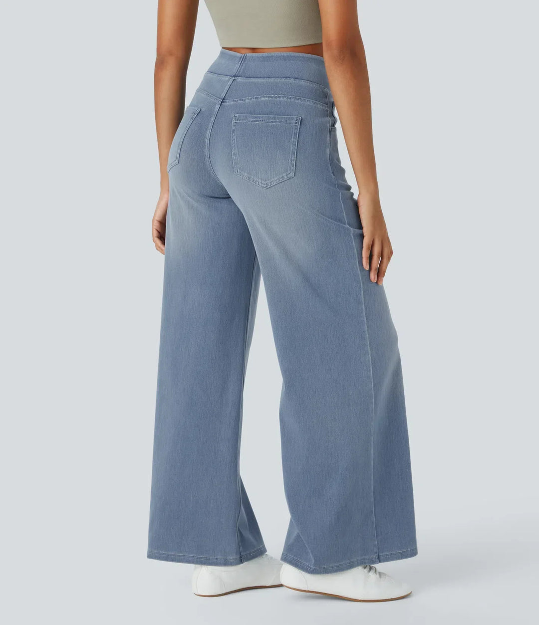 Eva | Comfy Elastic High-Waisted Trousers
