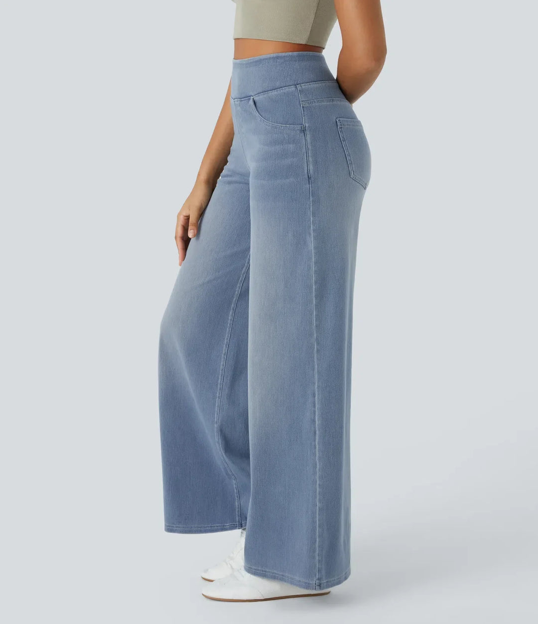Eva | Comfy Elastic High-Waisted Trousers