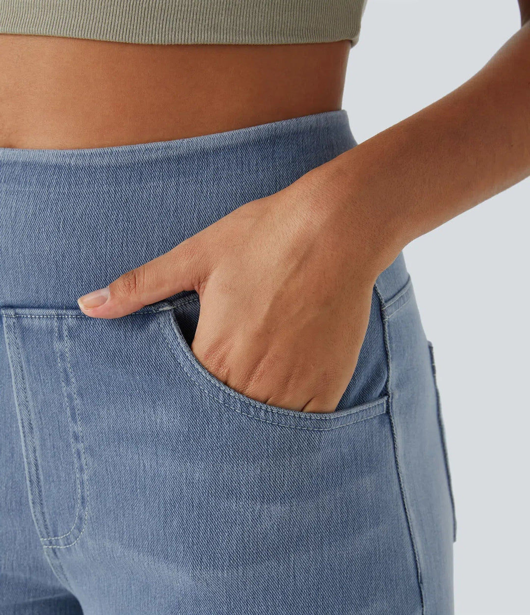 Eva | Comfy Elastic High-Waisted Trousers