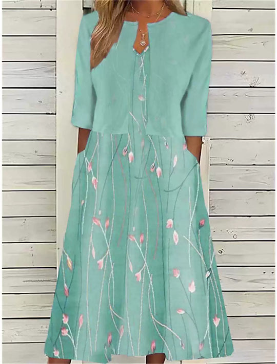 Lilian - Floral Two Piece Midi Dress
