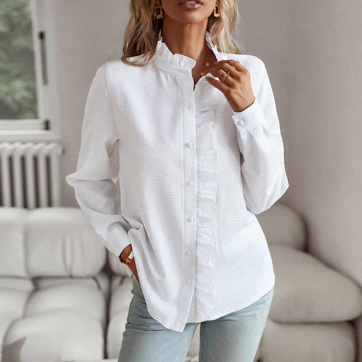 Amy - Ruffle Long Sleeve Shirt